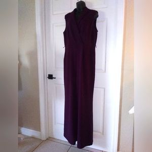 Calvin Klein Plum Jumpsuit NWOT Size 14 Very Nice
